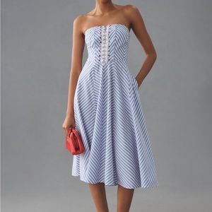 Worn once!  Maeve Anthro strapless ❤️